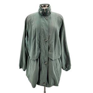 Vintage Neiman Marcus Relaxed Fit Green Zipper Jacket Womens Medium